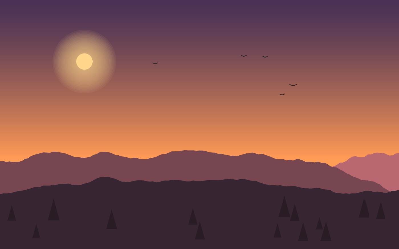 Illustrazione di un paesaggio